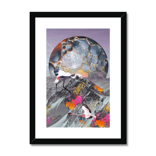 Flamingo Moon Framed & Mounted Print